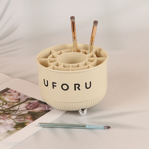 New product 360 degree rotating desktop organizer makeup brush holder