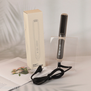 Hot selling portable fast heating hair straightener brush for women girls