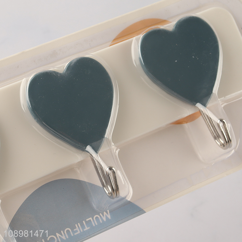 China products heart shape sticky hook adhesive hook for home