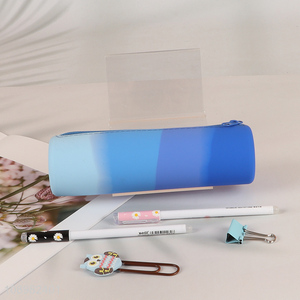 High Quality Silicone Pencil Bag Large Capacity Pencil Pouch for Students