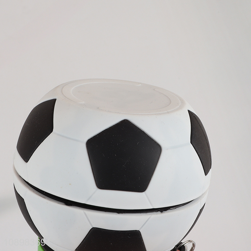 New Product Clip-On Collapsible BPA-Free Silicone Soccer Ball Water Bottle