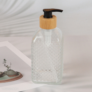 Wholesale Clear Glass Liquid Soap Dispenser Empty Hand Sanitizer Bottle