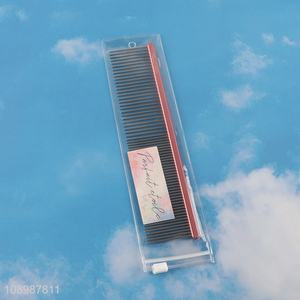 Good selling aluminum row teeth needle <em>pet</em> hair comb hair brush