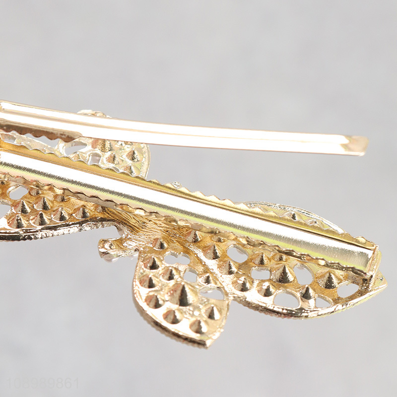 Low price butterfly shape fashionable diamond-encrusted hairpin hair accessories