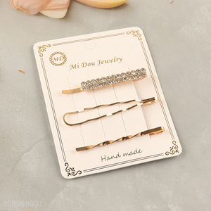 Good quality fashionable alloy hair accessories diamond-encrusted hairpin