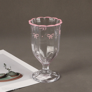 Good Quality Bowknot Wine Goblet Corktail Champagne Wine Glasses