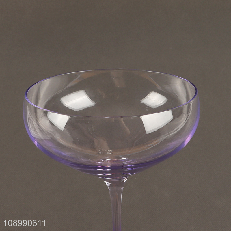 Factory Price Colored Wine Glasses Corktail Champagne Glasses Goblet