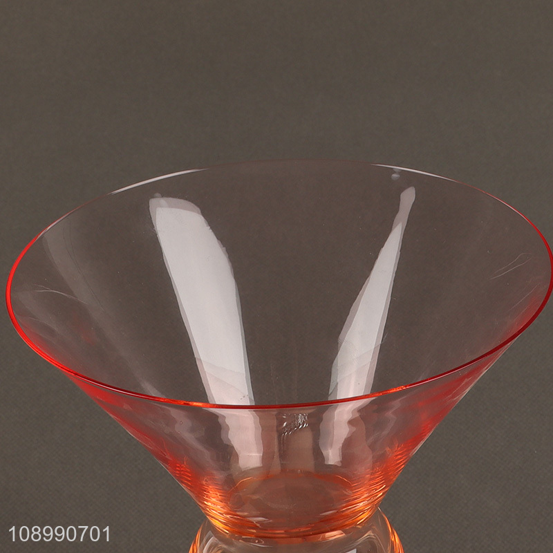 Factory Price Colored Glass Corktail Glasses Martini Glasses Stemmed Glassware