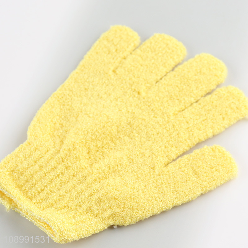 Best selling yellow bath supplies bath gloves wholesale