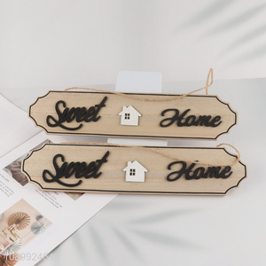 Best sale sweet home wooden hanging ornaments wooden crafts