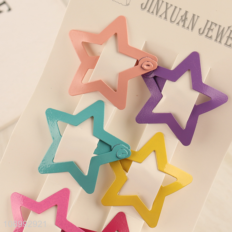 Good selling star shape multicolor hairpin hair accessories for girls