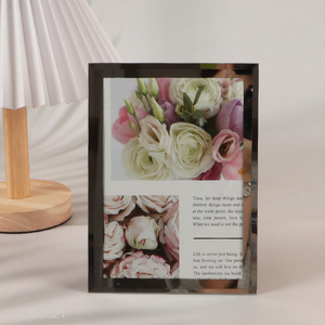 High Quality Rectangular Glass Picture Frame for Home Tabletop Decoration