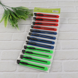 Good selling 12pcs professional art knife paper cutting knife wholesale