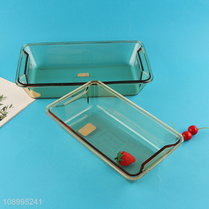 Hot selling home kitchen rectangle glass baking pan baking dish