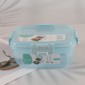 Good Quality 1.24L Multipurpose Plastic Food Container Meal Prep Container with Spoon & Fork