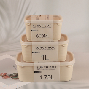 Good Quality 600 1000 1750ML Plastic Food Storage Container Stackable Bento Lunch Box