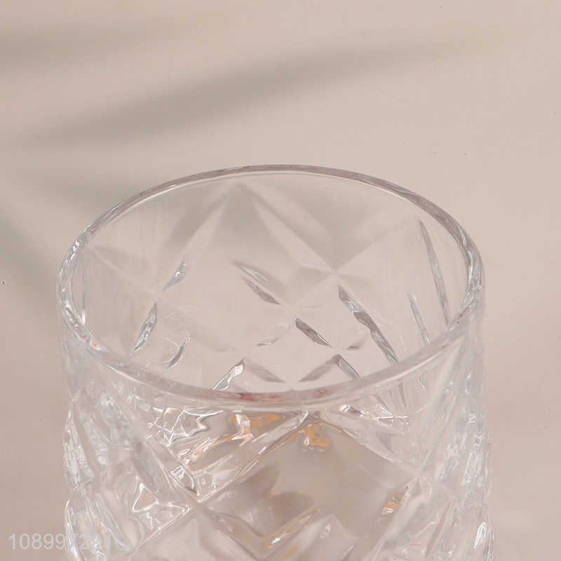 New Arrival Clear Rotatable Whiskey Bourbon Glasses with Wooden Coaster