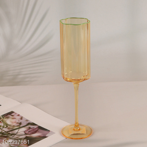 Popular Product Long Stemmed Goblet Wine Glasses Colored Champagne Glasses