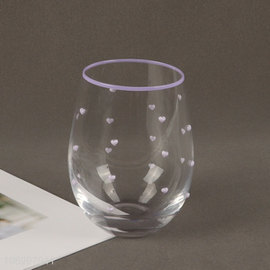 China Imports Glass Fruit Juice Water Cup Stemless Wine Glass Tumbler