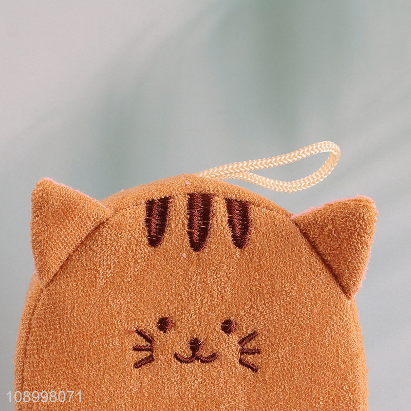 Wholesale Cute Cat Shaped Shower Scrubber Gentle Exfoliating Bath Sponge