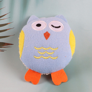 China Product Cute Owl Shaped Shower Scrubber for Kids Toddlers