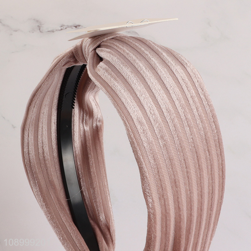 New Arrival Velvet Hair Hoop Fabric Headband Non-Slip Headband