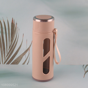 Popular products portable 500ml glass water bottle drinking bottle