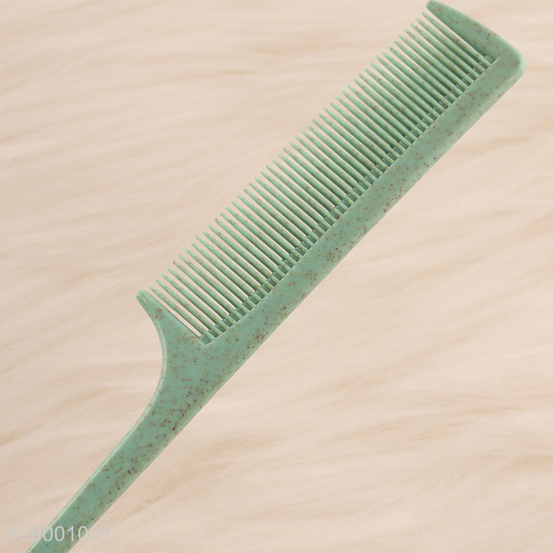 Most popular professional green rat tail hair comb hair salon comb