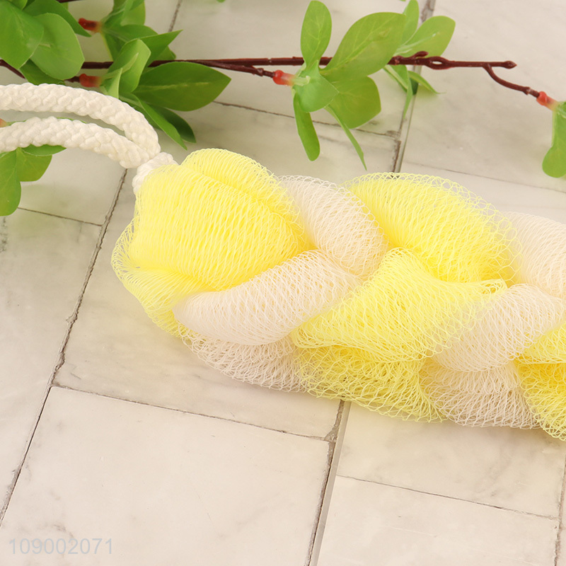 China Product Long Soft Exfoliating Body Scrubber Mesh Bath Loofah