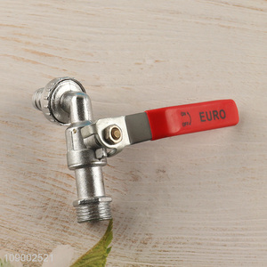 Good Quality 1/2 Inch Chromium-Plated Copper Garden Tap Red Handle Faucet