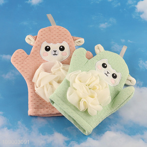 Hot Selling Cartoon Sheep Body Gloves Mitts Loofah Shower Bath Mitts