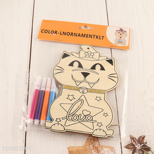 High Quality Halloween DIY Coloring Wooden Craft Kit Halloween <em>Party</em> <em>Decorations</em>