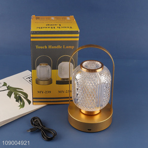 Factory Price Portable Cordless Table Lamp USB Charging 3 Colors Stepless Dimmable Touch Lamp