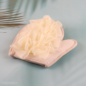 Factory supply soft exfoliating bath gloves for bath supplies