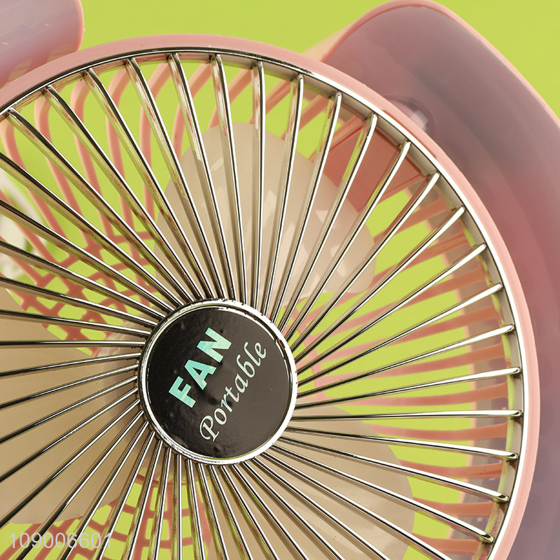 New Arrival USB Charging Mini Desktop Fan with Led Light for Bedroom