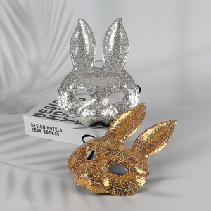 Hot items multicolor sequin rabbit <em>mask</em> cosplay <em>mask</em> for festival party supplies