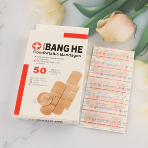 High Quality 50PCS Assorted Sizes PE Adhesive Bandages First Aid Supplies