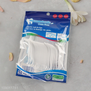 High Quality 50 Count Dental Floss Picks Advanced Clean Floss Picks