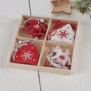 Top products wooden christmas pendant decoration christmas tree hanging decoration