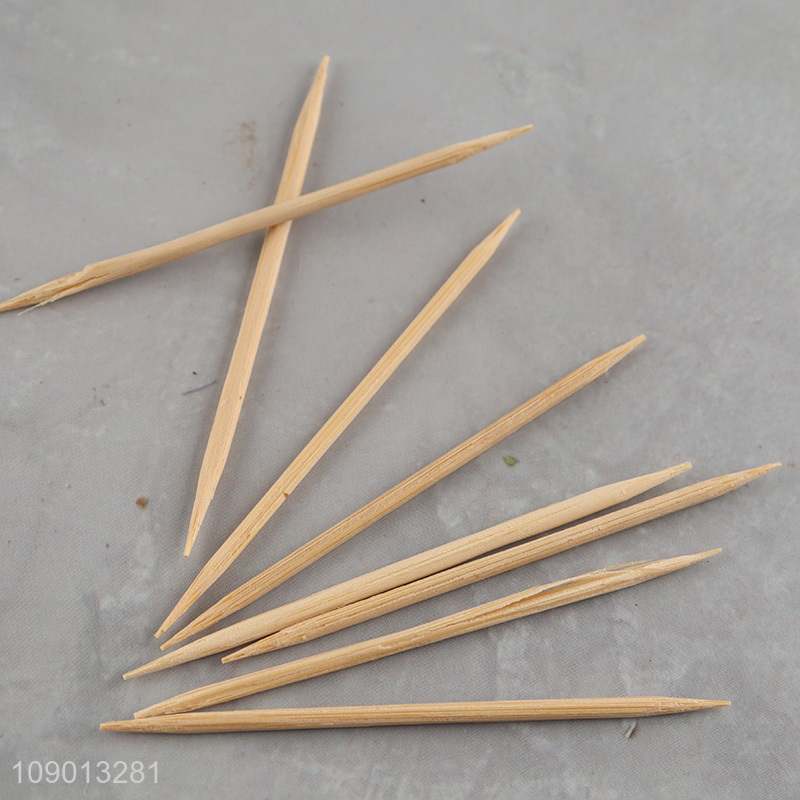 China Product 300 Count Double-Pointed Bamboo Toothpicks for Appetizers