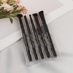 Online wholesale professional 5pcs plastic handle makeup brush cosmetic brush set