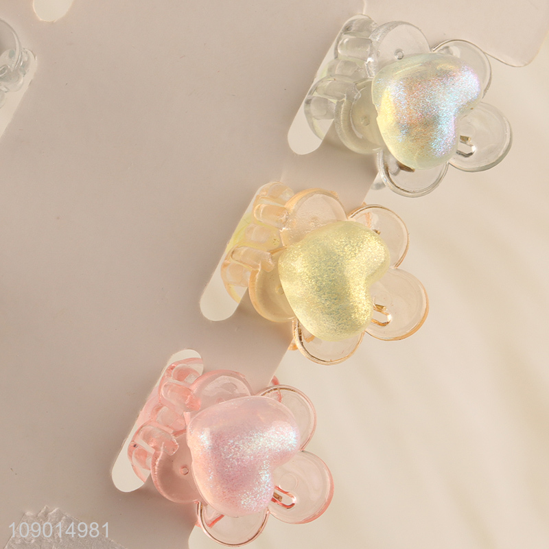 High Quality 6PCS Mini Hair Clips Candy-Colored Hairpins for Kids