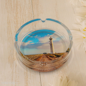 Hot Selling Round Glass Ashtray Ash Holder Case for Home Decoration