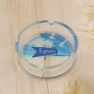 New Arrival Round Glass Ashtray for Restaurant Hotel Bar Decoration