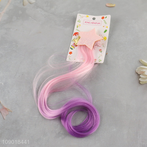 New Product Gradient Curly Hair Clip Glitter Hair Extension Clips for Kids Girls