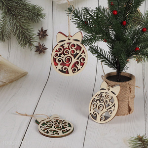 Best selling Xmas tree decoration wooden Christmas hanging ornaments wholesale