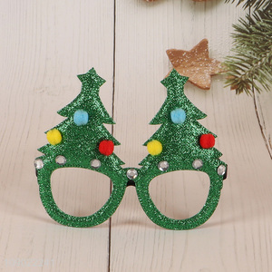 Top products green Christmas tree shape Christmas party decorative glasses