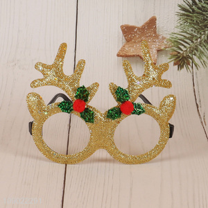 Best selling golden Christmas party supplies adult kids glasses wholesale