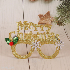 China factory golden merry christmas decorative Christmas party glasses