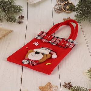 Yiwu market plush doll Christmas tote bag gifts candy bag for sale